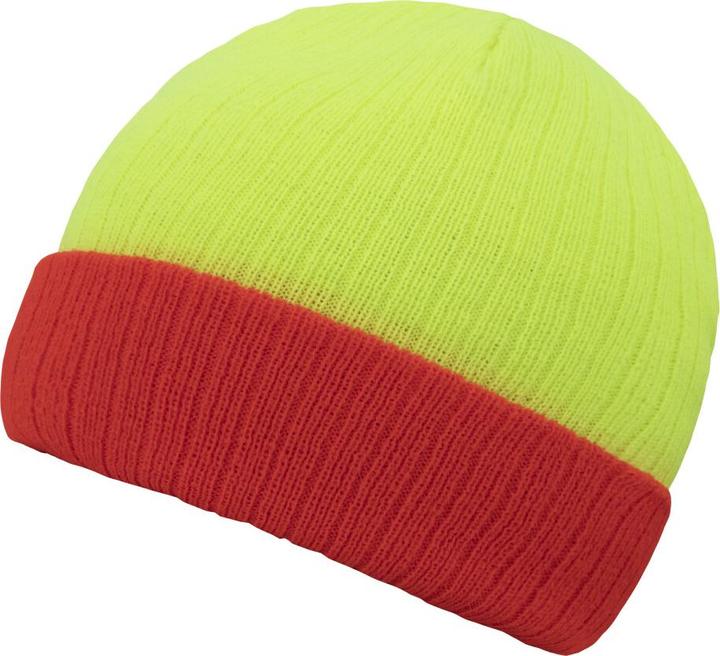 Image du produit Korntex Bonnet tricoté Metz Couleur principale Jaune Revers orange ® KXST