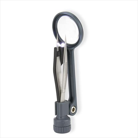Actual product image Carson MagniGrip MG-88 magnifying glass with tweezers