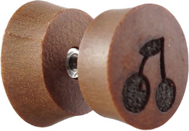 Immagine prodotto Star Piercing Tappo finto in legno di Sawo con ciliegio (senza ottone, Organico)