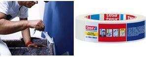 Actual product image tesa Painter's crepe 4306 Premium paper masking tape, 50 mm x 50 m lightly creped, especially for (50 mm)