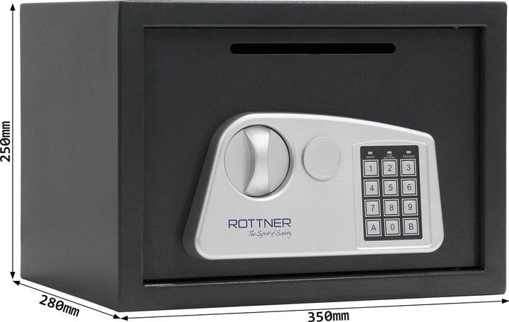 Produktbild Rottner Möbeltresor Jupiter 3 Einwurfschlitz Elektronikschloss (18.09 l)