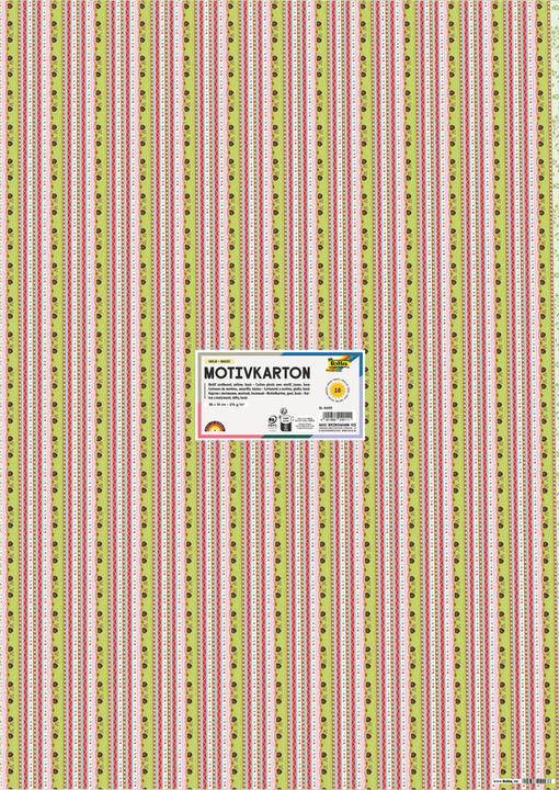 Actual product image Folia Garden" motif cardboard, 500 x 700 mm, 270 gsm (270 g/m²)