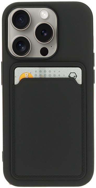 Actual product image Mobiparts Classic TPU Case with Cardholder Apple iPhone 15 Pro Matt Black (Apple iPhone 15 Pro)