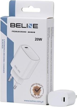 Immagine prodotto Beline Ład. siec. 1x USB-C 20W biała / bianco (solo testa) PD 3.0 BLNCW20 (20 W)