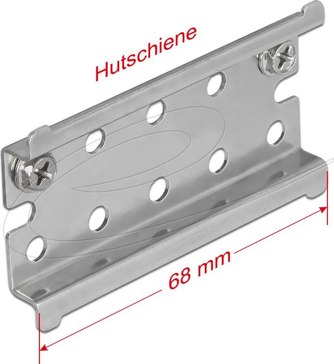 Produktbild Delock Halterung Hutschiene mit Endanschlag zur Wandmontage