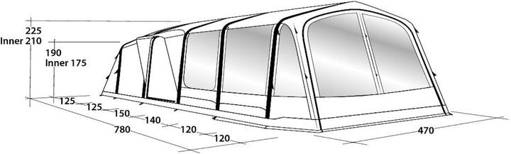 Produktbild Outwell Lakeville 7SA (Tunnelzelt, 43.90 kg, 7 Personen)