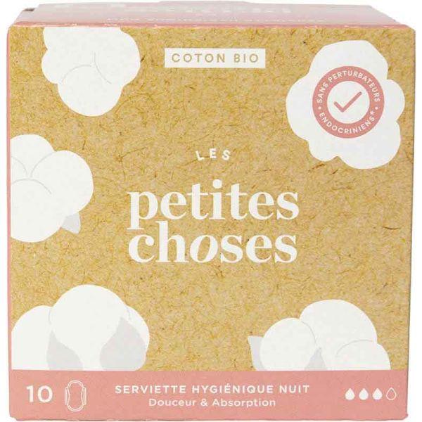 Immagine prodotto Les Petites Choses tovaglioli igienici nuit coton bio (10 x, Assorbenti igienici)