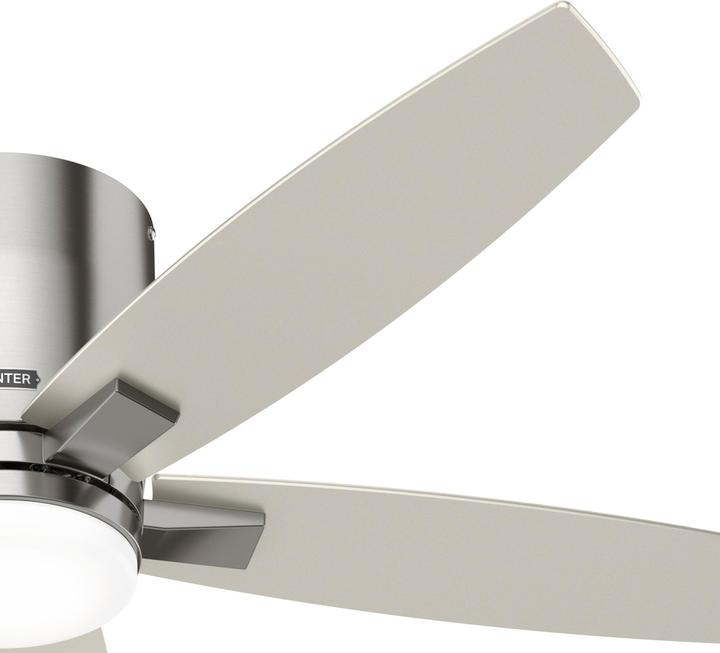 Produktbild Hunter Fans Deckenventilator Valencia Nickel mit LED & Fernbedienung (42 dB)