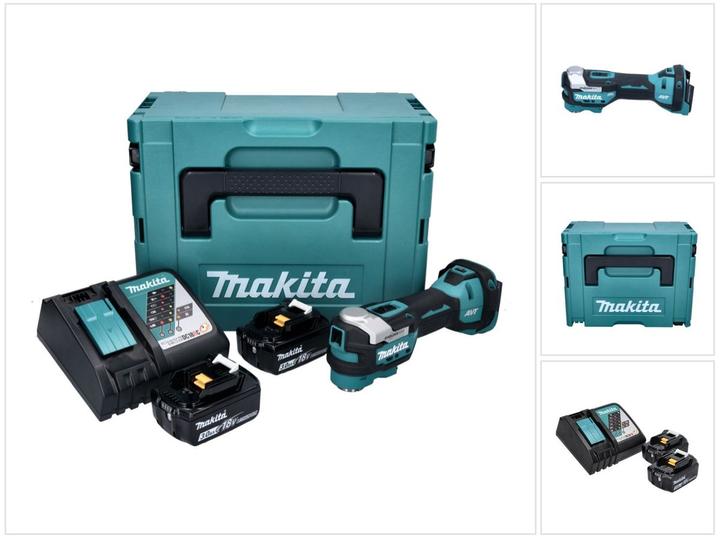 Productafbeelding Makita DTM 52 RFJ Accu Multifunctioneel Gereedschap 18 V Starlock Max Brushless + 2x Accu 3.0 Ah + Lader