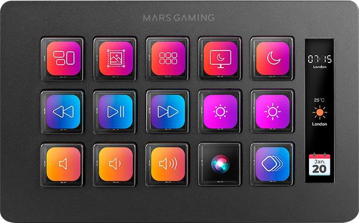 Actual product image Mars Gaming Console De Streaming Stream Deck Slim Msd-One (Noir)