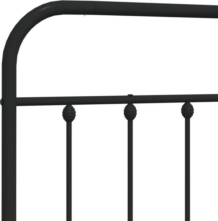 Actual product image VidaXL Kopfteil Metall Schwarz 180 cm, Farbe: Schwarz, Material (187 x 3 x 100 cm)