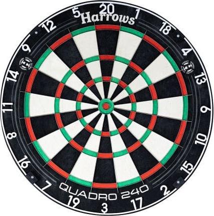 Actual product image Harrows Quadro 240 dartboard