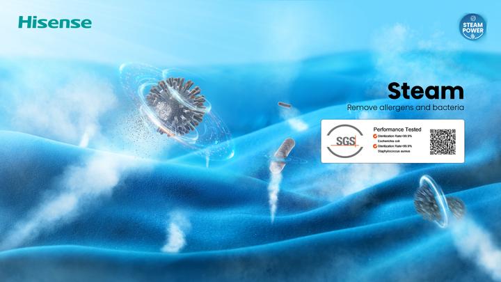 Image du produit Hisense Lave-linge WFQA1214EVJM Chargement frontal 12 kg EEK A 1400upm Vapeur Inverter (12 kg, Gauche)
