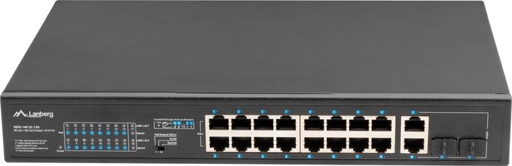 Immagine prodotto Lanberg Switch rack 19 POE+ 16x 100MB /2X COMBO GIGABIT ETHERNET 150W (18 Porti)
