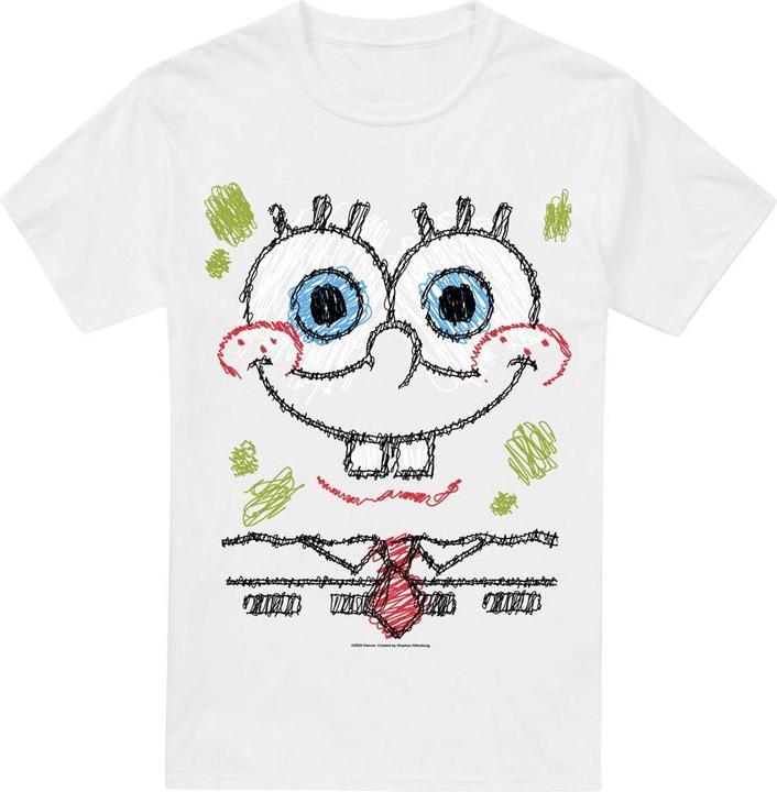 Immagine prodotto Spongebob Squarepants Maglietta Sorriso a Scarabocchio Uomo (XL)