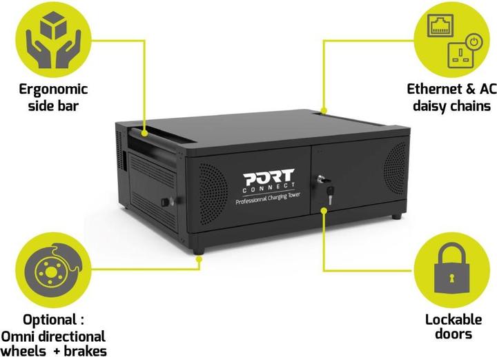 Actual product image Port Designs Charging Cabinet for Notebook Type C - 6 Unit