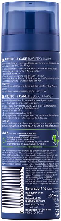 Immagine prodotto Nivea Men Protect & Care Rasierschaum (200 ml, Schiuma da barba)