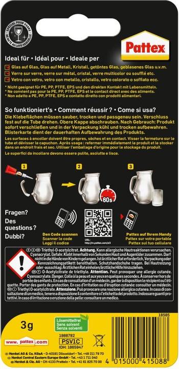 Productafbeelding Pattex Superlijm glas (3 g)
