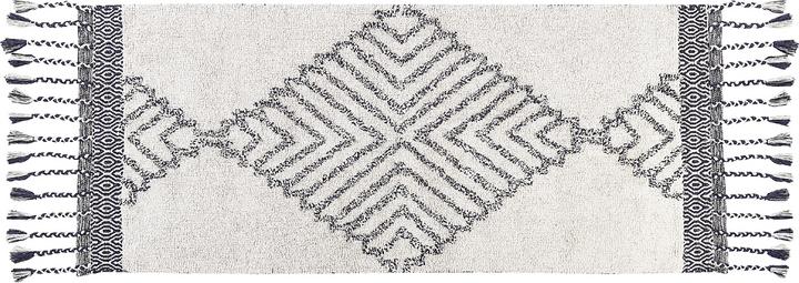Beliani Cotton rug 80 x 150 cm black and white ERAY Lumarko! (80 x 150 cm)