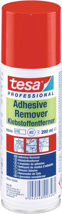 Produktbild tesa ADHESIVE REMOVER Klebstoffentferner Spray, entfernt Klebereste, 200ml Dose