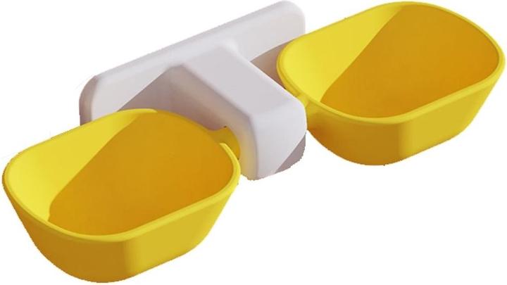 Produktbild König Design Haustier Dual Futternapf Fressnapf Katzenhundnnapf schräge für kleine Schüssel