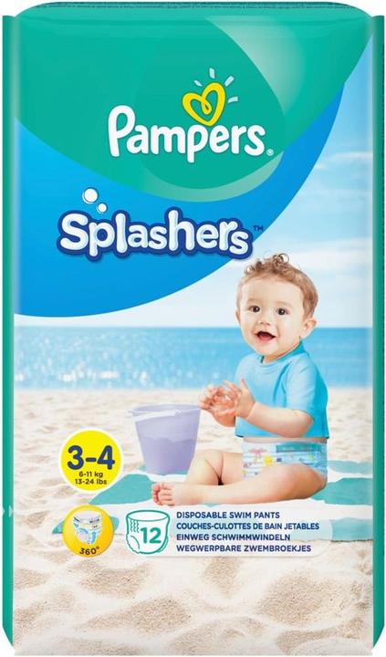 Actual product image Pampers Splashers (Size 3, Size 4, Pack, 12 Piece)
