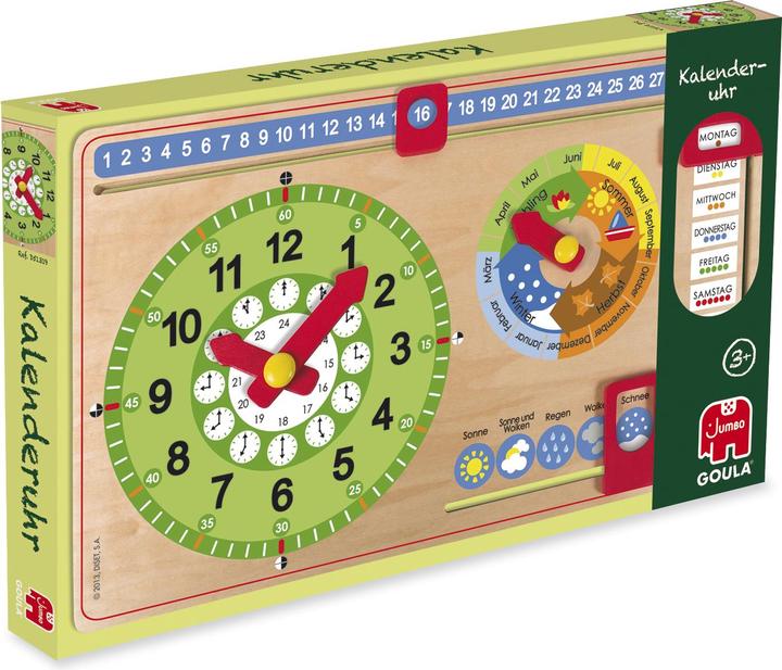 Goula Calendar clock small format (German)