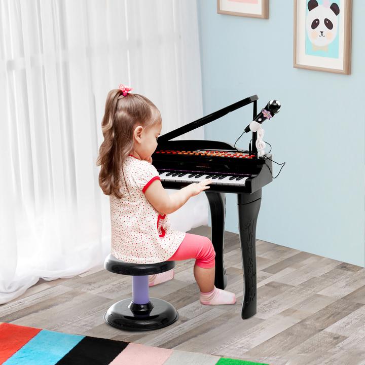 Immagine prodotto Homcom Pianoforte per bambini con microfono (Inglese, Tedesco)
