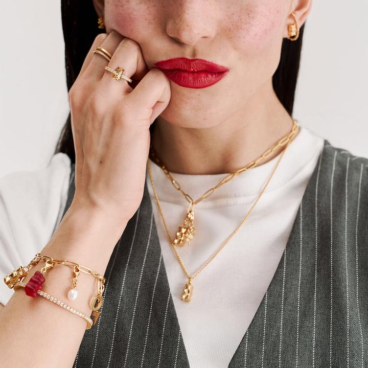 Produktbild Thomas Sabo Ring mit HARIBO Goldbär und Steinen vergoldet (52, 925 Silber)