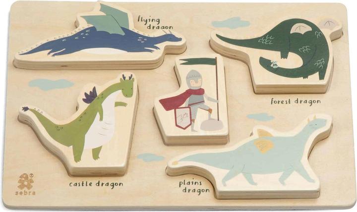 Produktbild Sebra Kräftiges Puzzle aus Holz, Dragon Tales