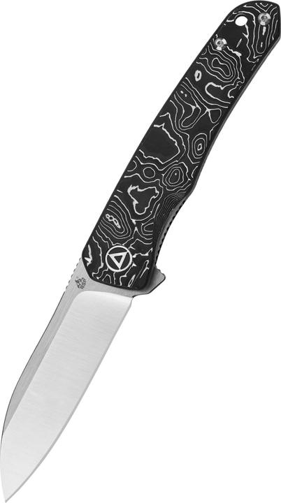 Actual product image QSP Knives Otter S35VN Satin Aluminium Foil CF (6.90 cm)