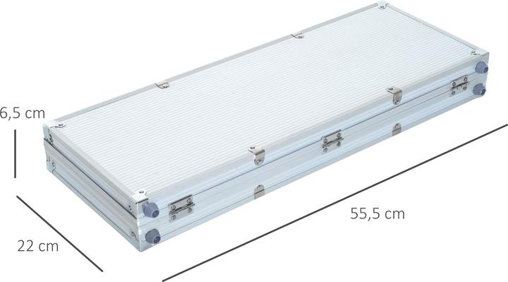 Produktbild Homcom Pokerkoffer inklusive Pokerset (Deutsch, Französisch, Italienisch, Englisch)