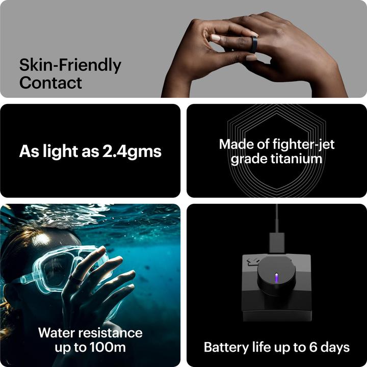 Produktbild Ultrahuman Ring Air (9, Raw Titanium)