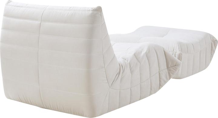 Actual product image En.Casa Bodensessel mit Fusshocker Kodsø 75x90x100 cm Mikrofaser Beige