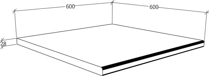 Produktbild VCM Arbeitsplatte Küchenarbeitsplatte Küchenmöbel Arbeitsplatte Küche Esilo (60 x 60 x 28 cm)