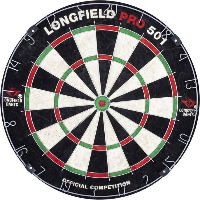 Immagine prodotto Longfield Darts Armadietto in legno con bersaglio in sisal con set di freccette incluso