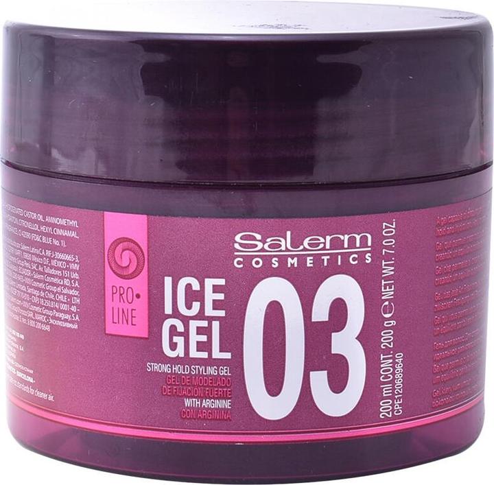 Salerm ICE GEL 03 strong hold styling gel 200 ml (Haargel, 200 ml)