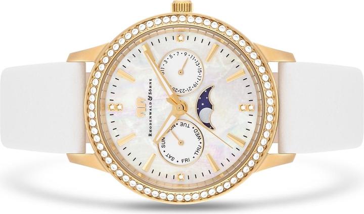 Actual product image Multifunctions Amidala Genuine Leather Yellow Gold - 34116 (Analogue wristwatch, 38 mm)