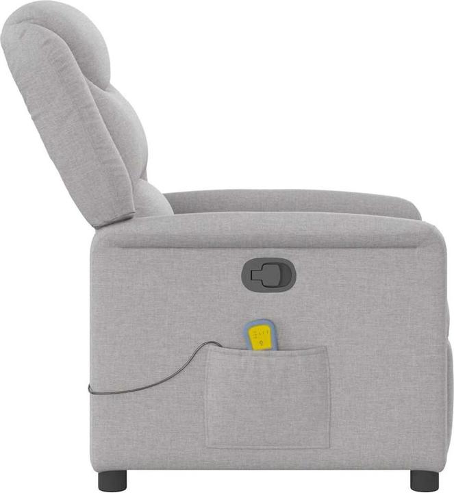 Productafbeelding VidaXL Massagefauteuil cloud grey stoffen massage TV-fauteuil