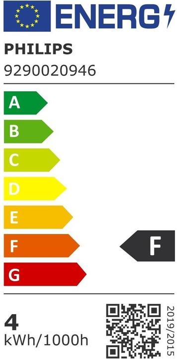 Label énergétique Philips Lampe LED diamond giant (E27, 4 W, 400 lm, 1 x, F)
