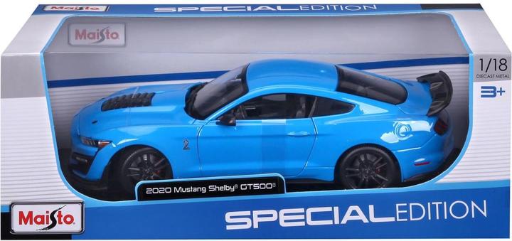 Actual product image Maisto Mustang Shelby GT500 2020 1/18 blue