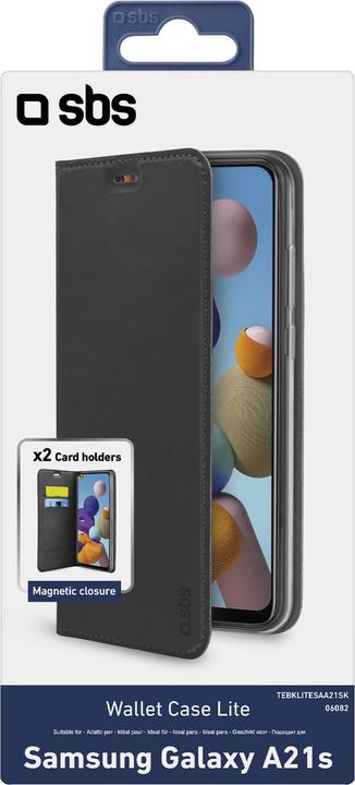 Actual product image SBS Book Wallet Lite Samsung Galaxy A21s, black (Samsung Galaxy A21s)