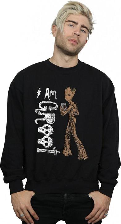 Actual product image Mens Avengers Infinity War I Am Teenage Groot Sweatshirt (L)