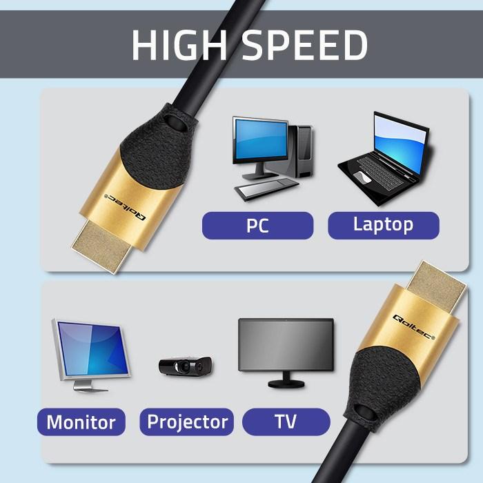 Produktbild Qoltec Kabel HDMI v2.1 Ultra high speed 8K | 60Hz | 26AWG | GOLD | 5m (5 m, HDMI)