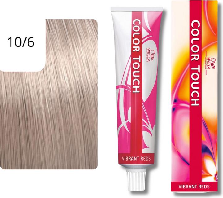 Actual product image Wella Color Touch Vibrant Reds 10/6 Light Light Blonde Violet 60 ml (10/6 Light blonde Purple)