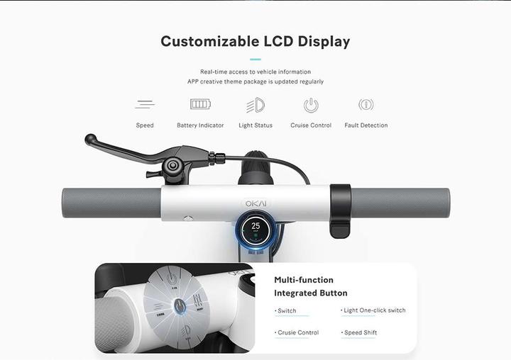 Actual product image Okai ES20 NEON (20 km/h, 40 km, 300 W)