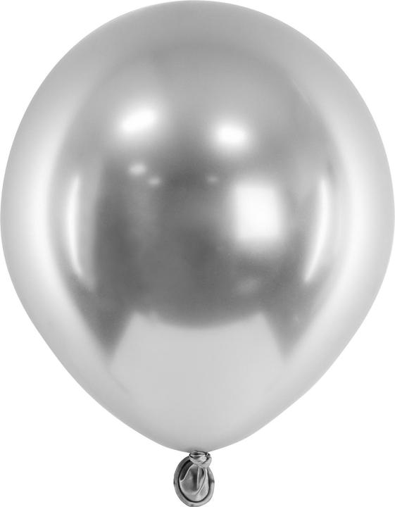 Immagine prodotto Partydeco Palloncino Argento lucido, Ø 12 cm, 50 pz. (50 x)