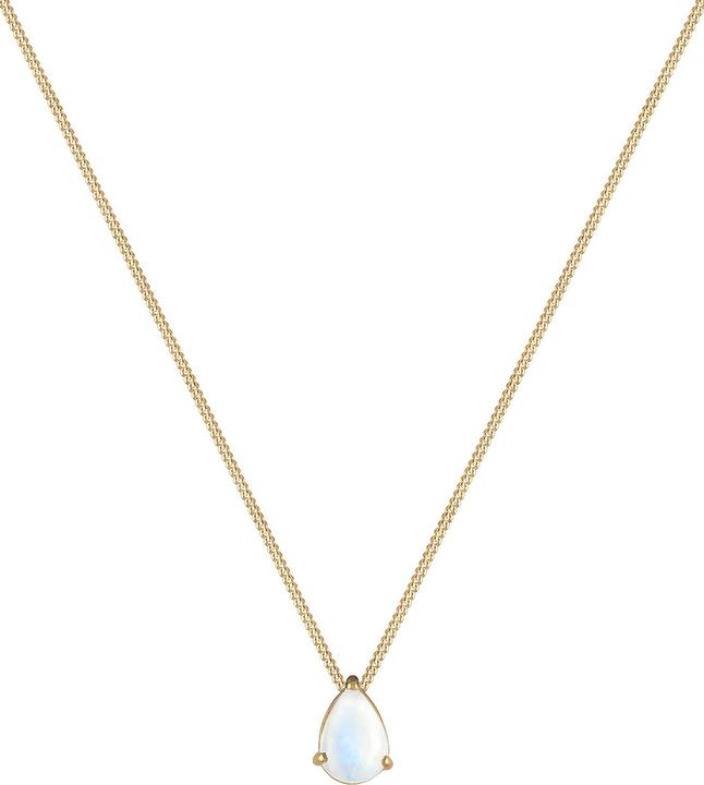 Produktbild Elli Tropfen (Mondstein, 925 Sterling Silber vergoldet, 45 - 55 cm)