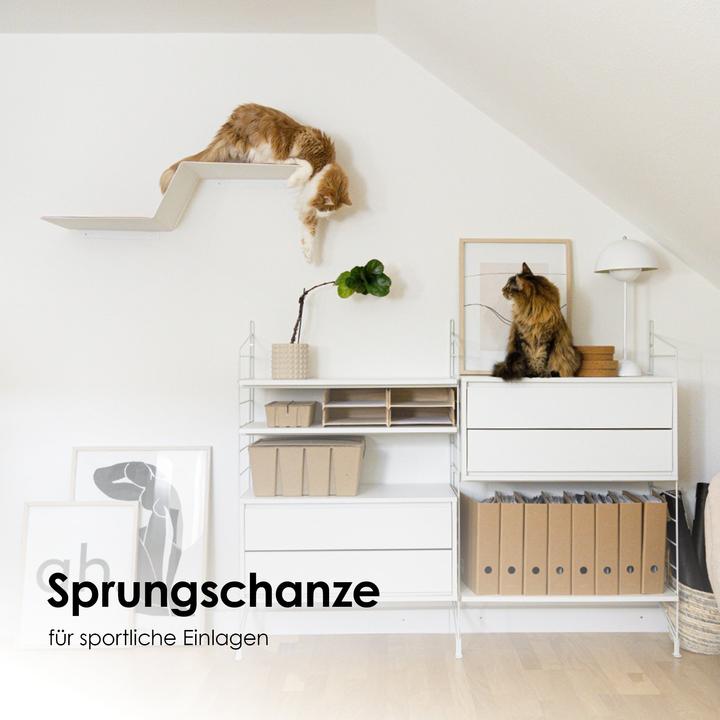 Produktbild LucyBalu WAVE Katzenstufe XXL (24 cm, Weiss - Sand)