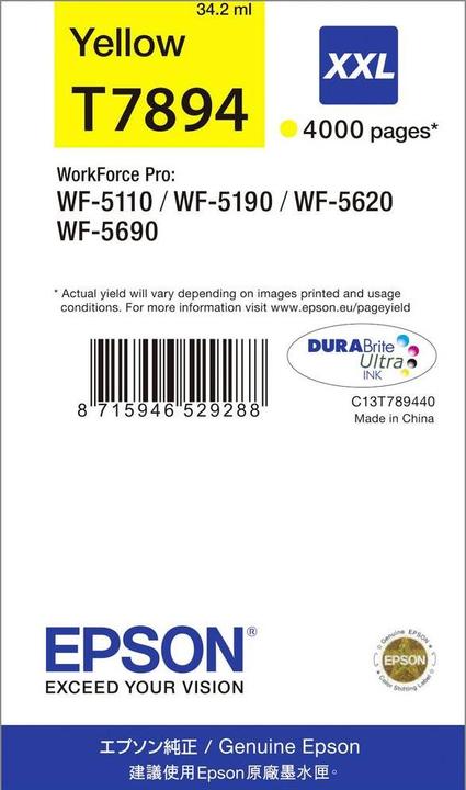 Etichetta energetica Epson T7894 DuraBrite Ultra (Y)